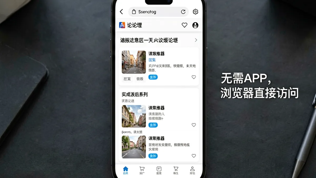第一会所网址SIS001移动端访问示意图，展示手机浏览器访问社区首页的界面效果与操作步骤